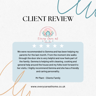 Clients family review for Every Care at Home